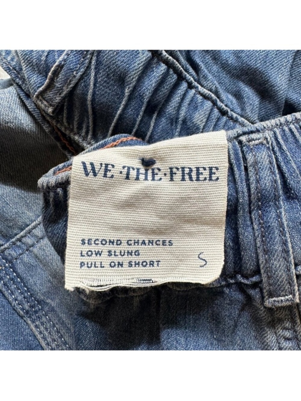 NWT Free People Second Chances Low-Slung Jean Shorts Blue Small - Picture 9 of 14